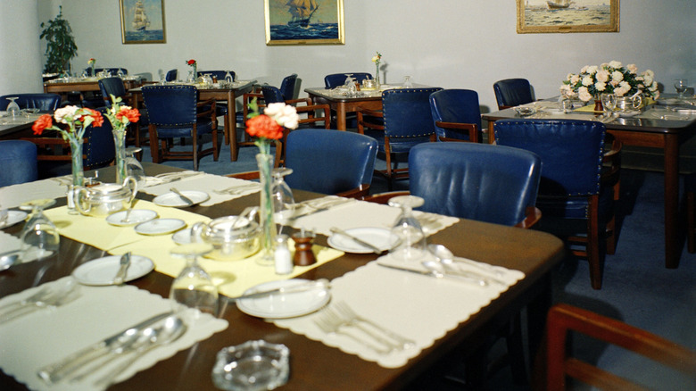 Vintage photo of White House navy mess
