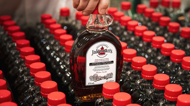 Bottle of Jakeman's Pure Maple Syrup