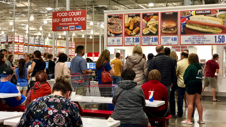 Busy Costco food court