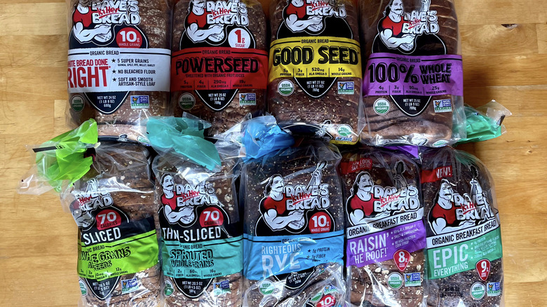 All nine loaves of Dave's Killer Bread