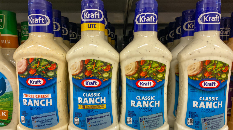 Display of Kraft Classic Ranch Salad Dressing