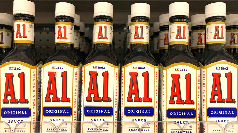 Display of  A.1. Thick & Hearty Steak Sauce