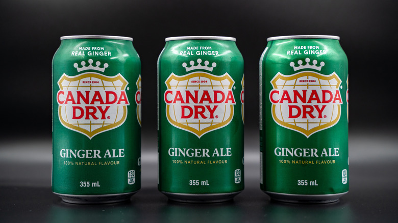 Cans of Canada Dry Ginger Ale
