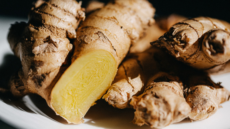 Pieces of ginger root