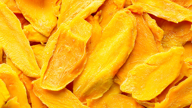 Pile of dried mango