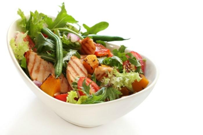 Roasted Vegetable Grilled Chicken Salad