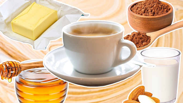 coffee with various sweeteners