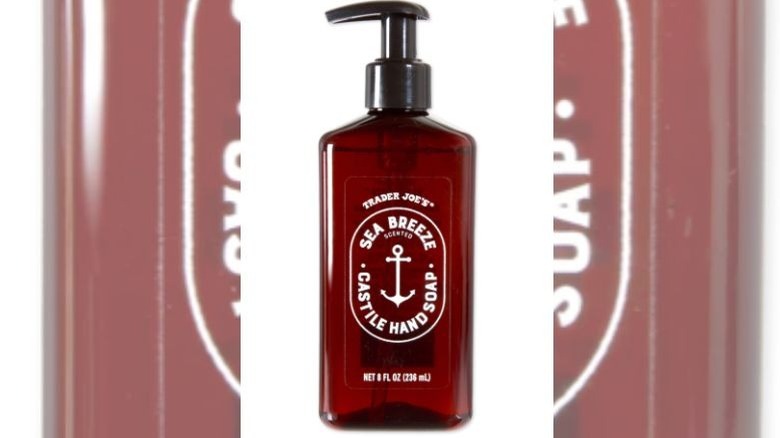 A bottle of Sea Breeze Castile Hand Soap