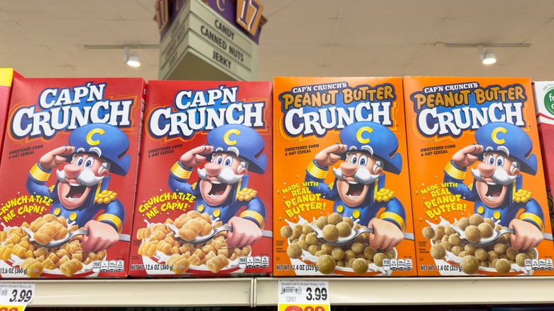 Display of Cap'n Crunch