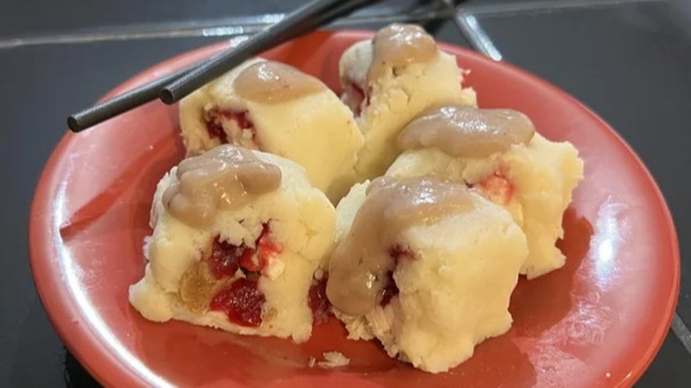 Mashed potato sushi