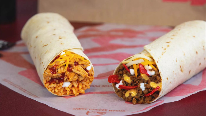 Two Taco Bell burritos