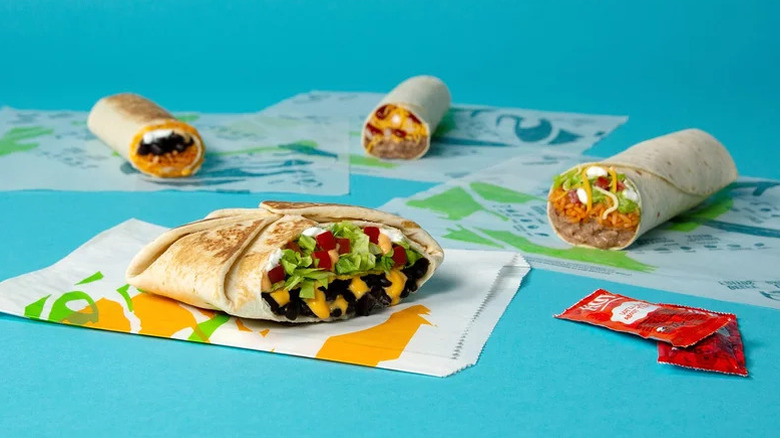 Taco Bell Crunchwrap and burritos