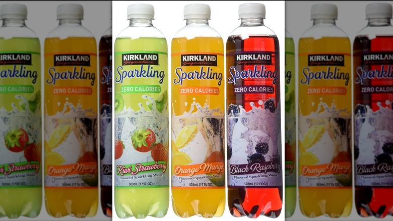 Kirkland Signature sparkling water bottles