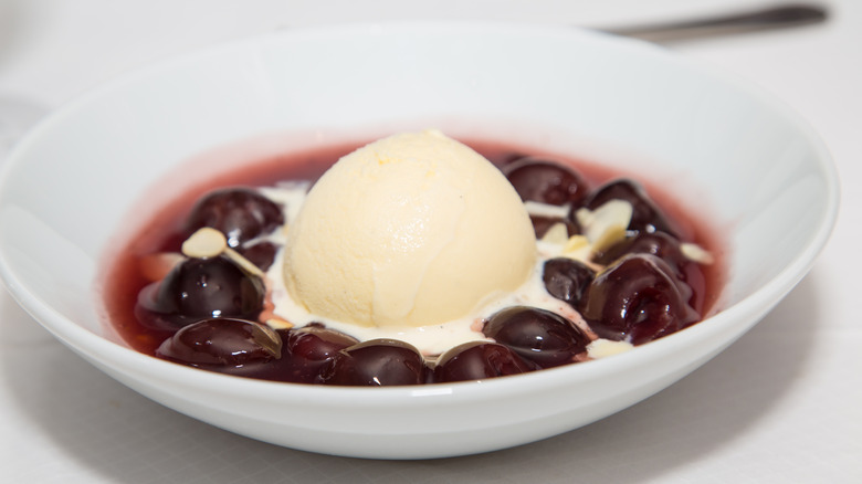 Bowl of cherries jubilee