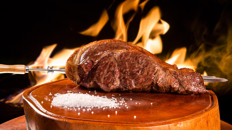 Meat in Brazilian barbecue