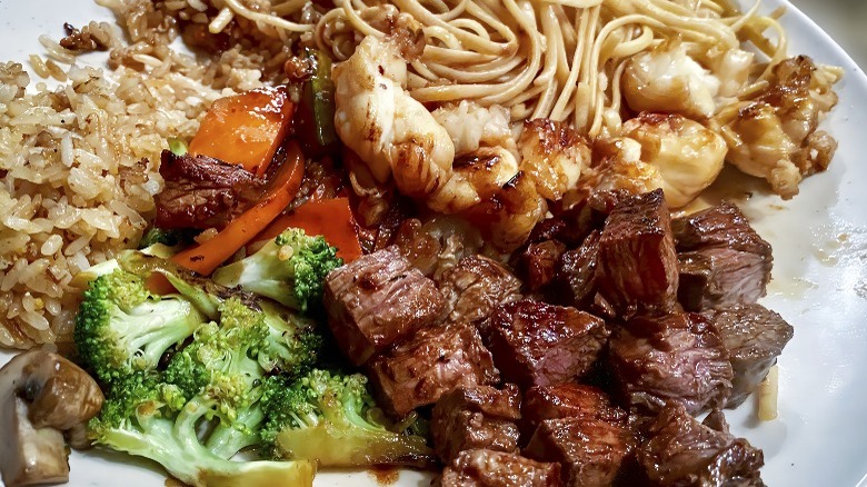 Different hibachi food