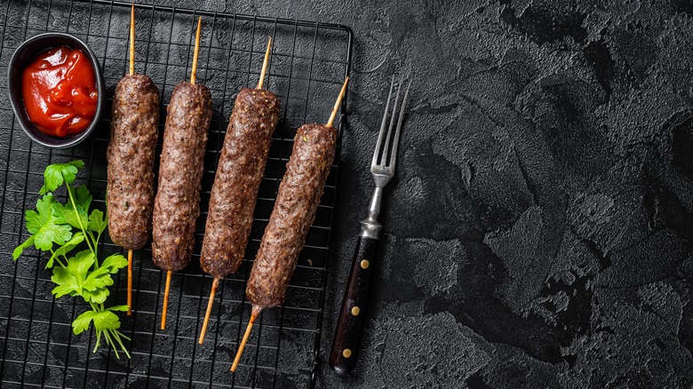 Platter of kebabs