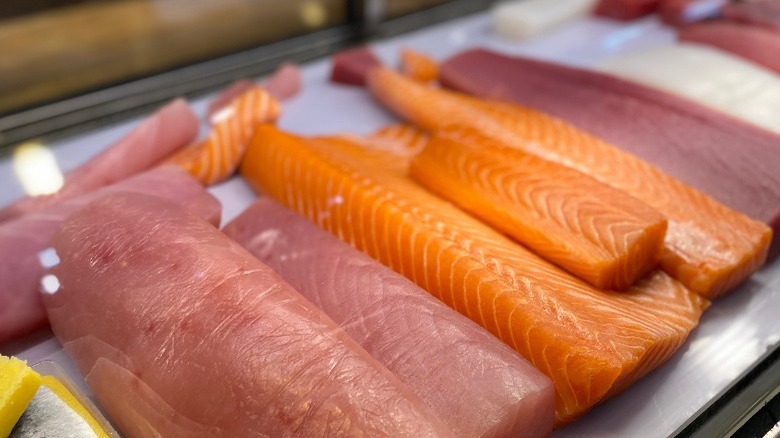 Fresh sushi-grade fish