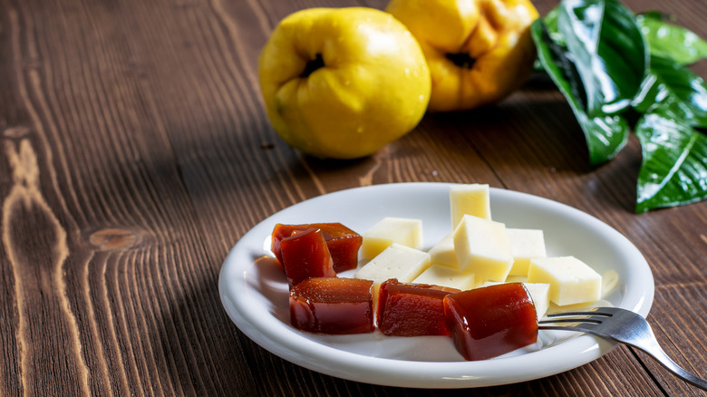 quince paste, cheese, fresh quince