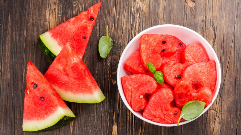 sliced watermelon