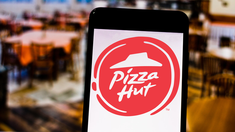 A pizza hut app on a phone