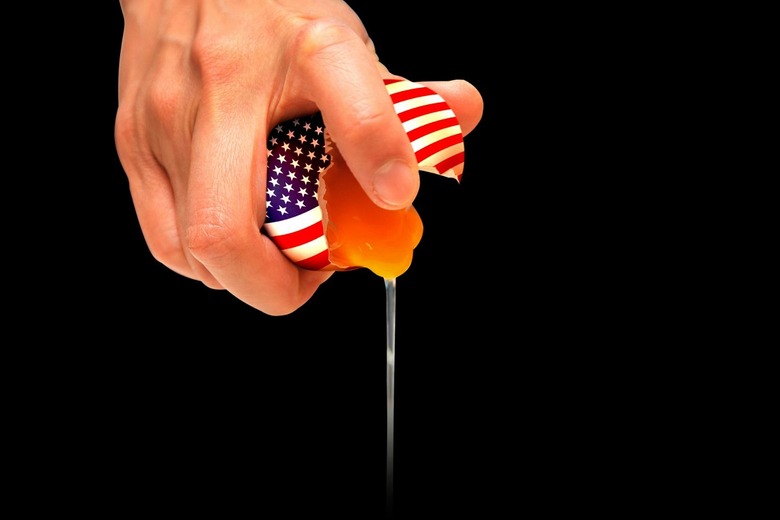 cracking american egg