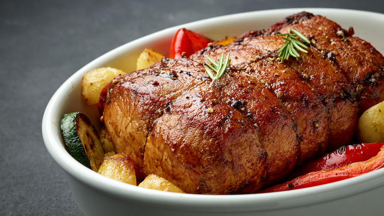 Pot roast with roasted vegetables