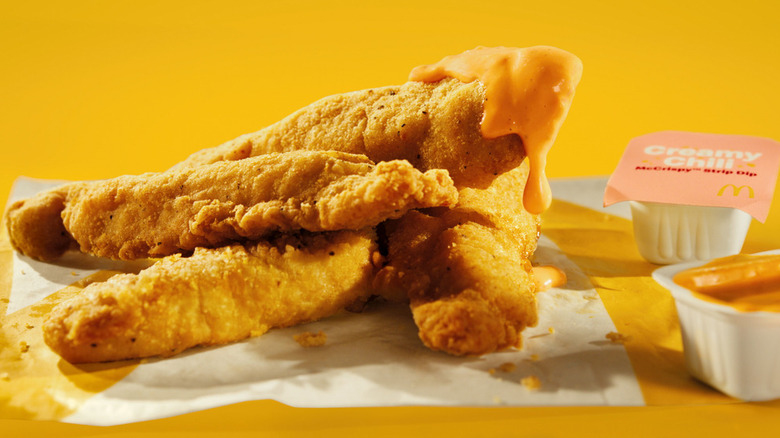 McDonald's new chicken strips with Creamy Chili dipping sauce