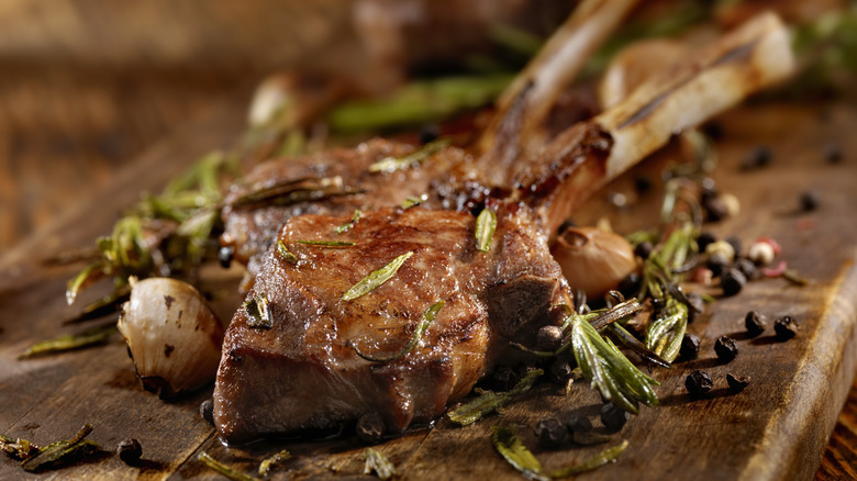Seasoned rack of lamb