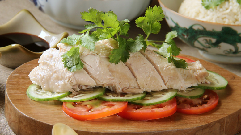 Asian-style poached chicken