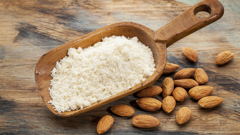 Scoop of almond flour