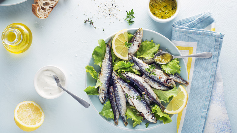 sardines with lemons and herbs