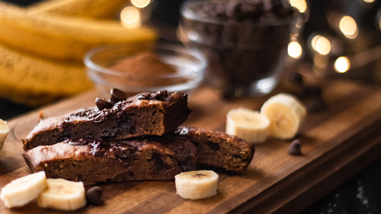 Banana bread and chocolate