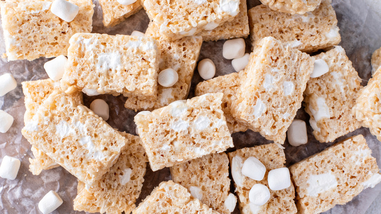 Stack of Rice Krispies treats
