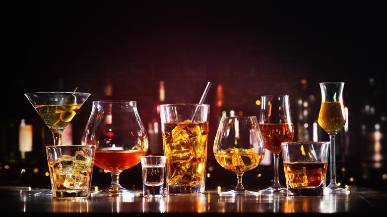 assorted alcoholic beverages