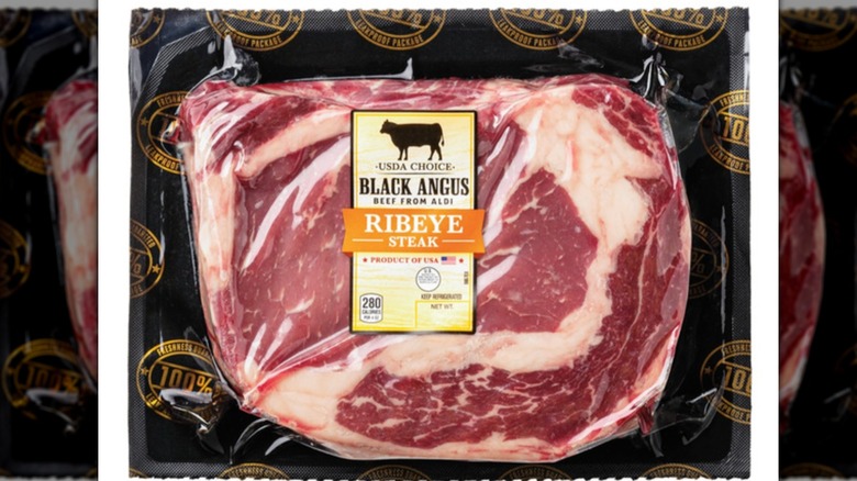 Aldi Black Angus ribeye steak