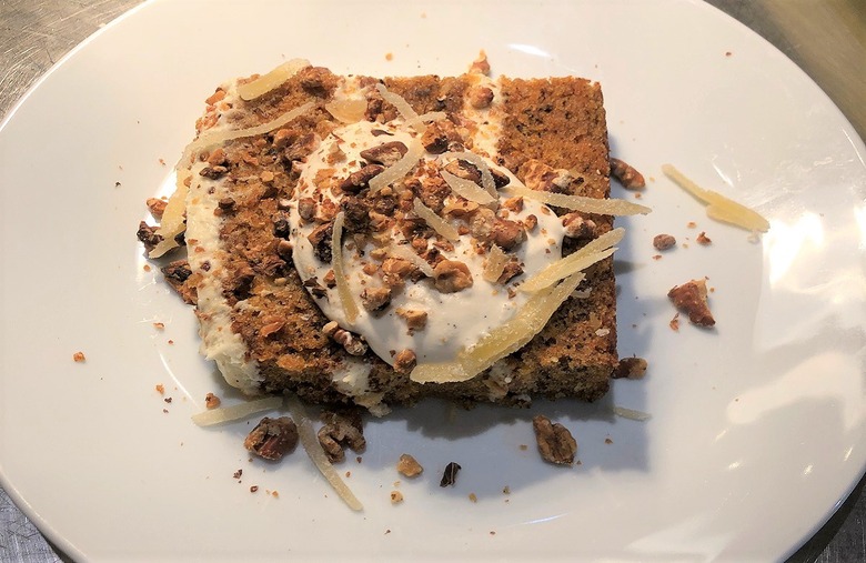 American Bar Carrot Cake With Candied Ginger and Toasted Walnuts