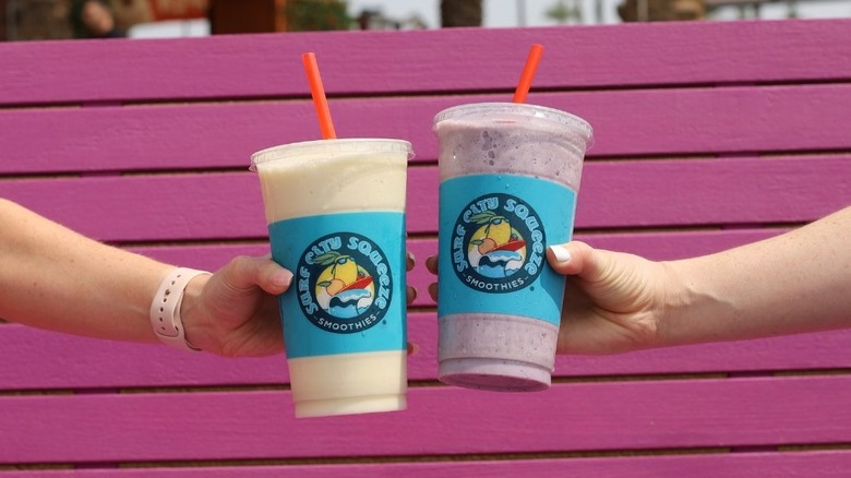 two Surf City Squeeze smoothies