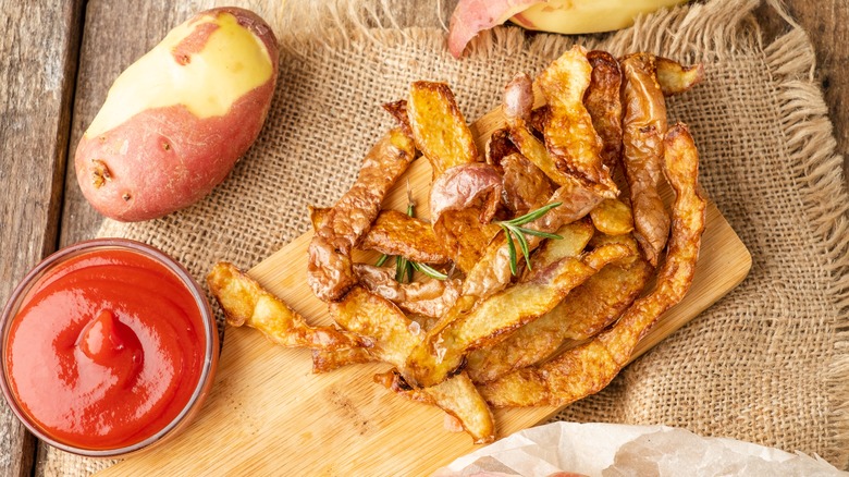 Fried potato skins