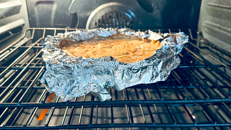 apple custard pie baking