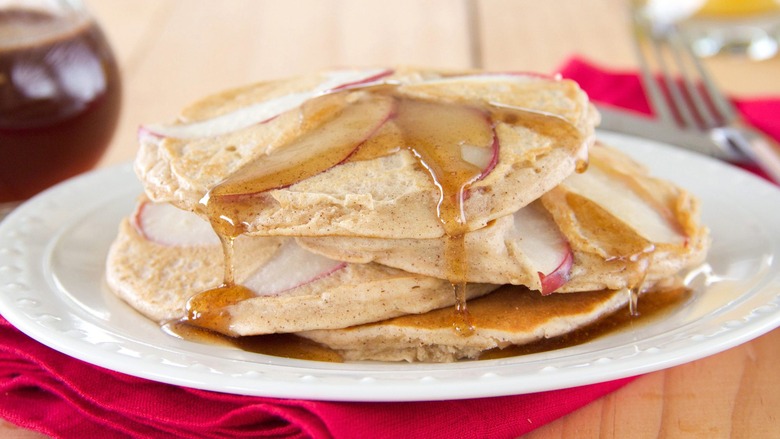 Apple Pancakes With Cider-Spiced Syrup
