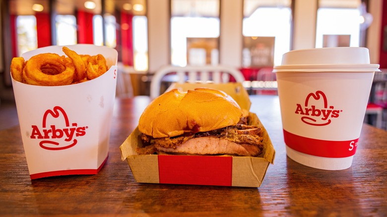 Arby's meal on table