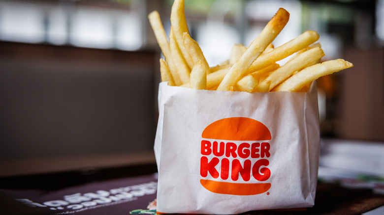 paper package of Burger King french fries