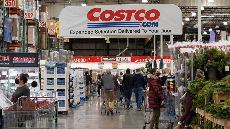Inside a Costco store