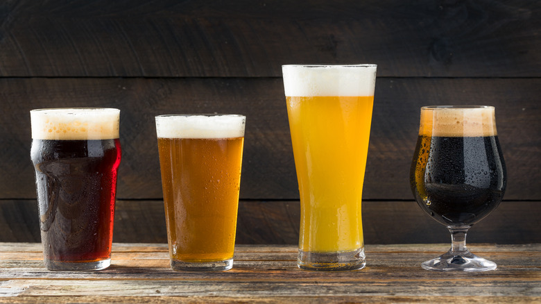 An assortment of beers