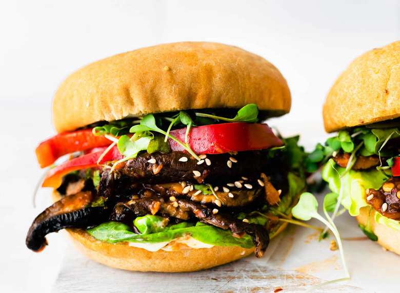 Asian Mushroom Veggie Steak Burgers
