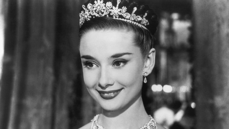 Close-up of Audrey Hepburn smiling