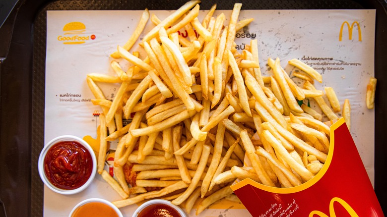 McDonald's French fries on tray