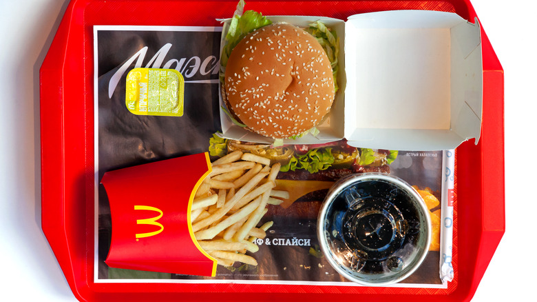 tray of McDonald's food