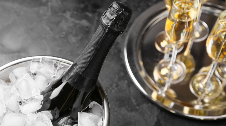 Champagne in ice bucket